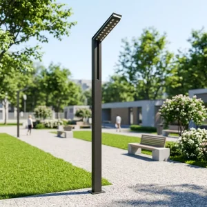 IP65 Waterproof Solar Aluminum Path Light 3500K Warm White 4000 Lumens 50000 Hours Lifespan 10 Year Rust Proof for