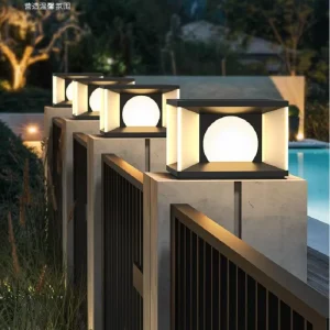 IP65 Waterproof Solar Column Light for Outdoor Garden Main Door Pillar Lamp