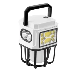 IP65 Waterproof Solar LED Camping Lantern Portable COB Outdoor Tent Light Type-C Rechargeable Multi-Mode Hanging Lamp