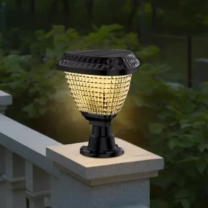 IP65 Waterproof Solar LED Pathway and Driveway Pillar Light with Adjustable Brightness and Remote Control
