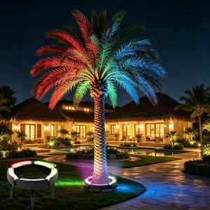 IP65 Waterproof Tree Light RGB Palm 18W DMX Outdoor Garden Lights for Christmas Park Landscape Decor
