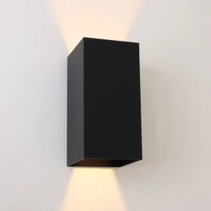 IP65 Waterproof Vertical Rectangle Aluminum Up Down LED Wall Sconce Matte Black White Outdoor LED Wall Lamp