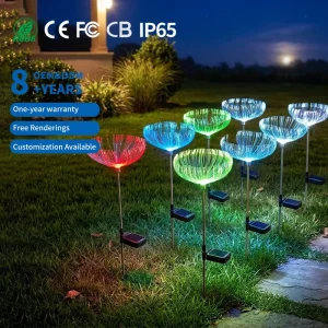 IP65 Waterproof Warm White Jellyfish Solar LED Floor Light Outdoor Landscape Garden Light