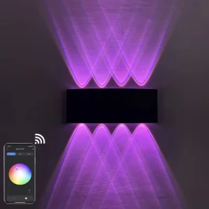 IP65 Waterproof Wifi RGB Voice Adjustable Outdoor Garden Smart Wall Lamp Tuya Other APP System Led Smart Outdoor Lights