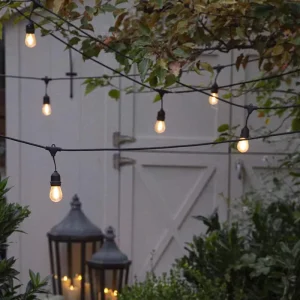 IP65 Weatherproof Hanging Perfect Outdoor Using PVC Customized Factory Cafe Patio String Light