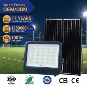 IP65 Wide Beam Angle Motion Sensor Solar Floodlight Anti Glare Outdoor 60w 200w 300w 400w 500w Solar Flood Light