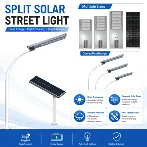 IP66 Aluminum Solar LED Street Light for Highway Use, DC Battery Power, Plastic Shade, RoHS Certified