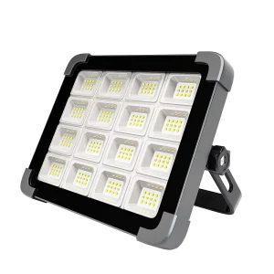 IP66 High Power Solar Rechargeable LED Floodlight for Mechanic Camping Fishing Car Repair Plastic Lamp Body Type-C Power