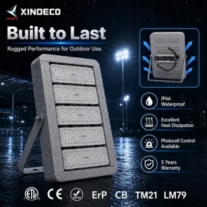 IP66 LED Flood Light for Parking Lots and Harbors AC100-240V SMD5050 5-Year Warranty