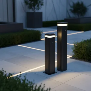 IP66 LED Solar Aluminum Warm White Battery Lawn Garden Path Lights Waterproof Dimmable Remote Control Outdoor Landscape