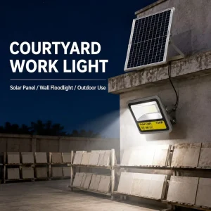 IP66 Rated Solar LED Flood Lights 100W 150W 200W with PIR Motion Sensor Dusk to Dawn Warehouse Area Street Lighting Supplier