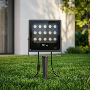 IP66 Waterproof 45W COB RGB LED Flood Light with Remote & App Control for Outdoor Landscape Lighting