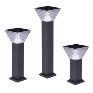 IP66 Waterproof 6000K Daylight LED Solar Garden Bollard Pathway Light with Remote Control