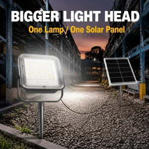IP66 Weather Resistant Lens Solar LED Floodlight 400W SMD2835 Color Adjustable XT60 Connector Outdoor Parking Yard 3-Year