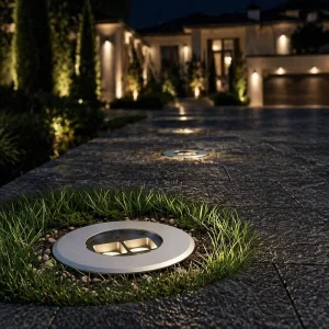IP67 Aluminum Stainless Steel Tempered Glass 6W Black Grey Recessed LED Landscape Buried Light 24V DC Dimmable for Outdoor