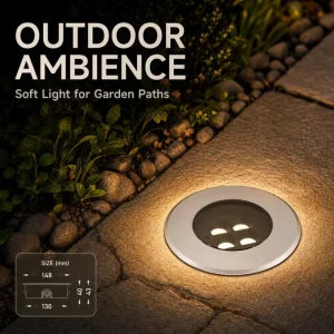 IP67 Low Glare Stainless Steel Outdoor Architectural LED Underground Light for Pathway Step Landscape