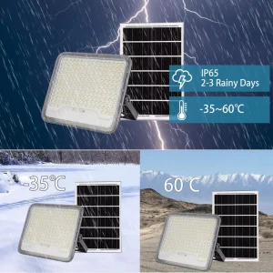 IP67 Solar Flood Light Outdoor Waterproof Remote Control 300W 400W LED Road Lamp Motion Sensor
