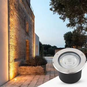 IP67 Warm White Aluminum LED Inground Garden Path Landscape Outdoor Lighting System with Glass Shade and 2 Year Warranty