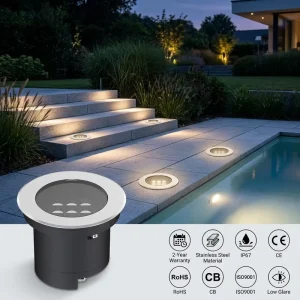 IP67 Waterproof LED Inground Light Outdoor Landscape Underground Lamp for Garden Path Driveway Lighting