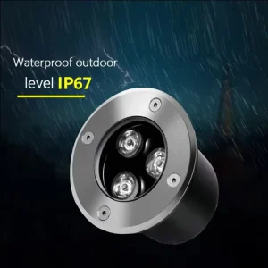 IP67 Waterproof Outdoor 3W RGB Floor 100mm Dimmable Warm White LED Side Uplight Inground Recessed Deck Underground Light