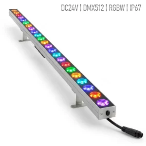 IP67 Waterproof RGBW DMX512 36W Outdoor Linear LED Wall Washer Light for Coastal Building Facades
