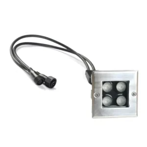 IP67 Waterproof Road Use Aluminum Alloy 24V DC 12W RGB 3-in-1 LED Underground Light