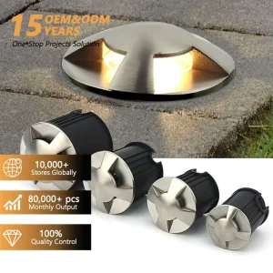 IP67 Waterproof Sidewalk Lighting 1W 3W 5W LED Garden Buried Light Outdoor Recessed Deck Light Underground Lamp