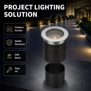 IP68 18W 24V Outdoor RGB LED Light Waterproof Garden Stairs Deck Landscape Lighting with Recessed Floor Lamp for Underground Use