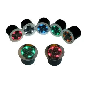 IP68 LED Inground Garden Path Lawn Yard Landscape Recessed Floor Round Outdoor Underground Solar Powered Road Stud Light