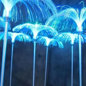IP68 RGB Fiber Optic Halloween & Christmas Garden Lights Landscape Lighting Kit with Remote Control Twinkle Effect Waterproof