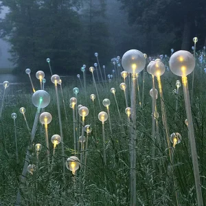 IP68 Waterproof RGB LED Fiber Optic Ball Lights 90pcs Remote Control Outdoor Landscape Lighting Garden Tree Decoration