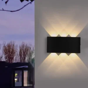 Indoor Aluminum Decoration Interior Lighting Up and Down Waterproof Dimmable CRI 80 LED Wall Lamp for Outdoor Garden
