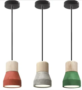 Indoor Cement Lamps Modern Retro Concrete Pendant Lamp Single Head and Multiple Heads