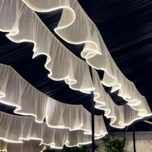 Indoor/Outdoor AC-Powered Plastic LED Arch Chandelier, Multicolor, for Weddings and Christmas