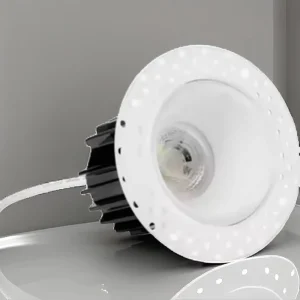 Indoor Outdoor Ceiling Wall LED Trimless Downlight 15W AC120V High CRI IP54 Waterproof Anti-Glare Spot