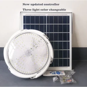 Indoor Outdoor Solar LED Ceiling Light with Remote Control IP65
