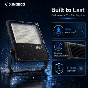 Industrial LED Flood Light IP66 50W 300W AC100 277V Flicker Free Waterproof Die Cast Aluminum Housing for Sports Stadiums
