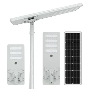 Integrated AC DC Solar Streetlight All in One Outdoor LED Pathway Garden Lighting with Rechargeable Battery