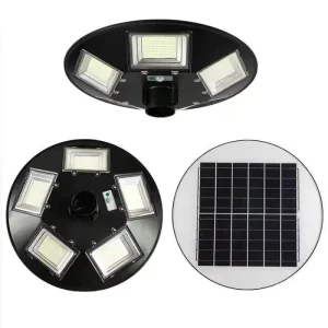 Integrated LED Solar Street Light Landscape Courtyard Lamp UFO Shaped Design Human Body Induction Remote Control ABS IP67