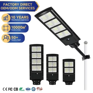 Integrated Solar Garden Street Light All in One Waterproof LED Road Lamp for Outdoor