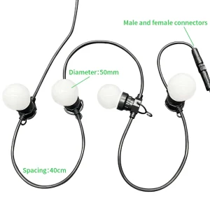 Intelligent Control G50 RGB LED Globe String Light 5M Dimmable IP67 Rated Outdoor Camping Garden Patio Festivals