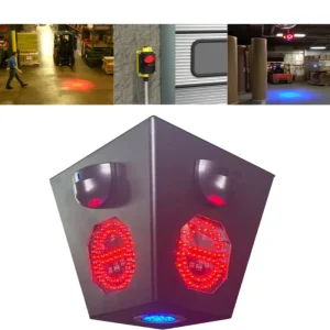 Intelligent Sensor Wall Mounted 4 Way Red Green LED Warning Light High Visibility Industrial Signal Light for Warehouse Safety