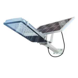 Intelligent Solar LED Street Light IP65 Waterproof Time Controlled Remote DC 50W Die Cast Aluminum LiFePO4 Battery Road