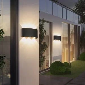 Ip65 Modern up Down Waterproof Wall Led Lamp Exterior Outside Wall Led Lamp Outdoor Black Led Wall Lights for Home