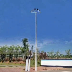 Iron Hot Dip Galvanized 15m 30m Outdoor Flood Lights for Tennis Court & Stadium High Mast Light Pole
