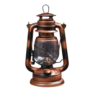 Iron Retro IP65 Waterproof Kerosene Lamp, Portable Outdoor Camping Light, White Light