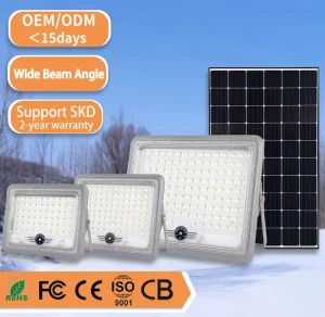 Iron Solar Flood Light Wide Beam Angle Garden Outdoor Energy Saving Solar Flood Light for Garden, Yard, Park CE RoHS