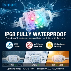 Ismart Led Pixel Point Light DC48V Jellyfish Light Ws2811 Ucs2904 Permanent Christmas Lights Outdoor Waterproof for Eaves
