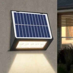 JIANGYU High Quality 1200mAh 20W Waterproof High Lumen One Year Warranty Solar Garden Lights Outdoor Wall Lamps