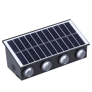 JIANGYU IP65 Waterproof Solar Garden Lights 8LED Warm White RGB Lighting 2000mah High Lumen Wireless Control